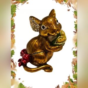 Designer Keren Kopal Mouse Gathering Corn Trinket Box
